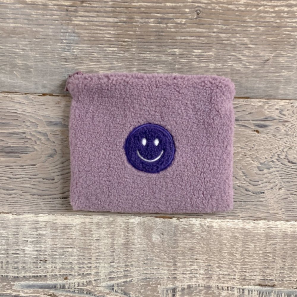 HAPPY FACE COURT PURPLE POUCH